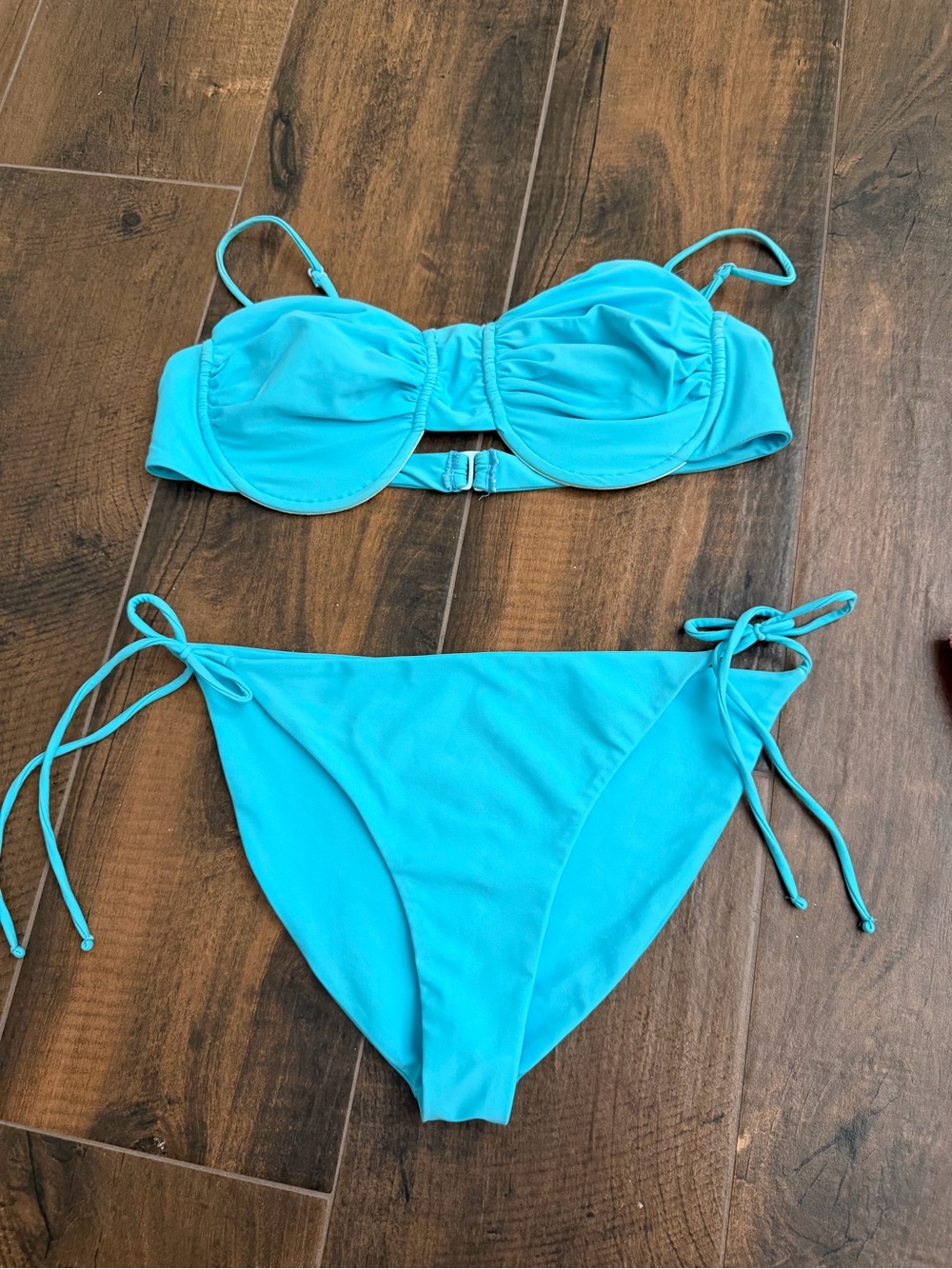 Jade Swim Turquoise Tie-Side Bikini Set